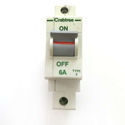 Crabtree Polestar 602/06 6A 6 Amp MCB Circuit Breaker Type 2